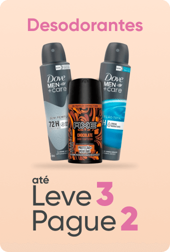 Desodorantes Dove e Axe em promoção